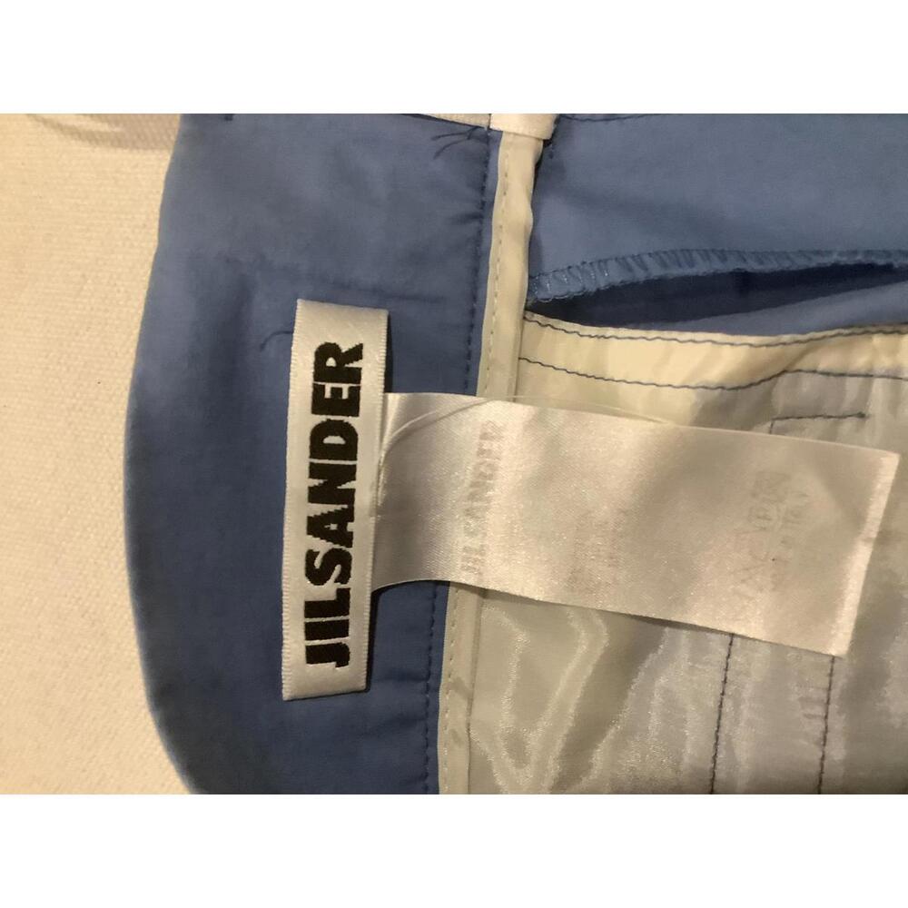 Jil Sander Blue Trousers 34 Minimalist Classic Cotton Twill Quiet Luxury Casual - Picture 4 of 5